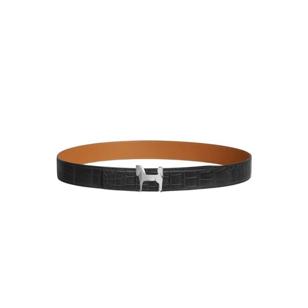 Panache belt buckle & Reversible leather strap 32 mm